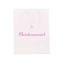 6pcs The Bridesmaid Wedding Party Paper Gift Favour Bag with Handle White