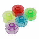 Ideal 25 Empty Bobbins Sewing Machine Spools Colorful Plastic Case Storage