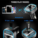 T25S Car FM Transmitter Bluetooth Hand Free MP3 Player Dual QC3.0 USB Charger