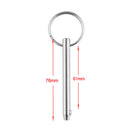 2 Pieces 316 Stainless Steel Boat Top Deck Hinge Quick Release Pin 5x76mm