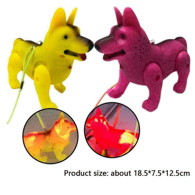 Kids Toys Glowing Music Electric Traction Dog Educational Christmas Gifts T W1A8