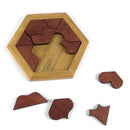 Wooden Tangram Jigsaw Board Educational Early Learning Wood Puzzles Game To M6R9