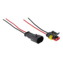 Car Male&Female HID Electrical Wire Plug w/ 14AWG Cable Wire Harness 2pin