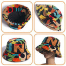 Women Leopard Print Faux Fur Hat Winter Warm Plush Fisherman Cap Bucket Ha L0Z2