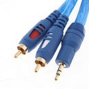 3.5mm to RCA Splitter Cable, 5ft/1.5m 3.5mm Male Aux to 2 RCA Male Audio &