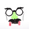 Pop Clown Glasses Costume Ball Round Frame Red Nose Whistle Mustache  Z