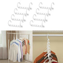 8pcs Durable Space Saving Hangers Multi-Purpose Plastic Magic Hangers Closet