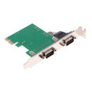 PCIe 2 Port Serial Expansion Card PCI-E to Converter Adapter for Desktop PC