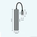 7 In 1 USB-C Docking Station Hub Type-C 4K HDMI PD Charging Dual USB Adapter