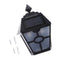 4 Pcs Warm White LED Solar Lights for House Outdoor Landscape Garden Fence Lamp