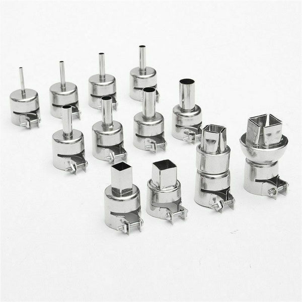 New 12pcs/set Heat Gun Rework Nozzle For 850 Hot Air Soldering Station Weld P9J5