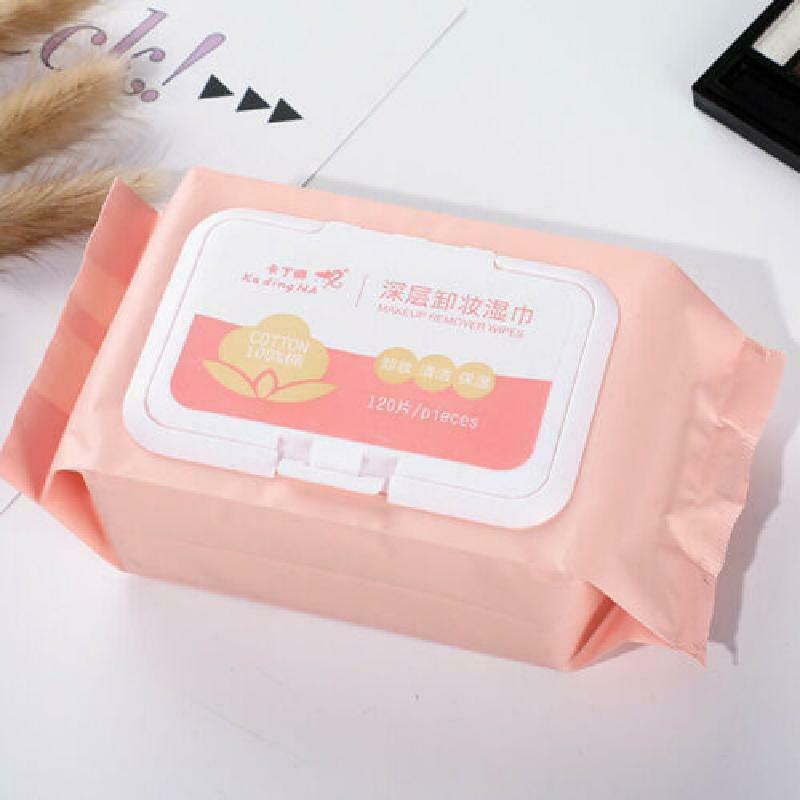 120Pcs/Bag Makeup Remover Wet Wipes Non-Woven Cotton Face Lip Eyes New Cleansing