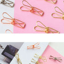 6 pcs/Set Cute Fish Clip Hollow Out Metal Binder Paper Clip Office Supplies BX