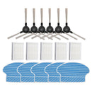 6pcs Side Brushes & 5pcs Filter 5pcs Mop
