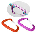2pcs Aluminum Backpack Keyring Clip Wire Gate Locking Carabiner Hook Buckle 16KN