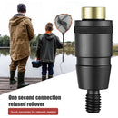 Fish Landing Dip Net Connector 8mm Quick Release Adapter Fitting (Black)