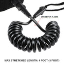 2PCS Body Board Leash 5ft 5.5mm Coiled Body Cord Arm Strap for Surfing Sporting