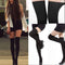 Womens Black Tinted Sheer False High  Stockings Pantyhose Tights`US
