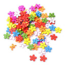 100 pcs Colorful Flower Wood Buttons Sewing Scrapbooking Craft