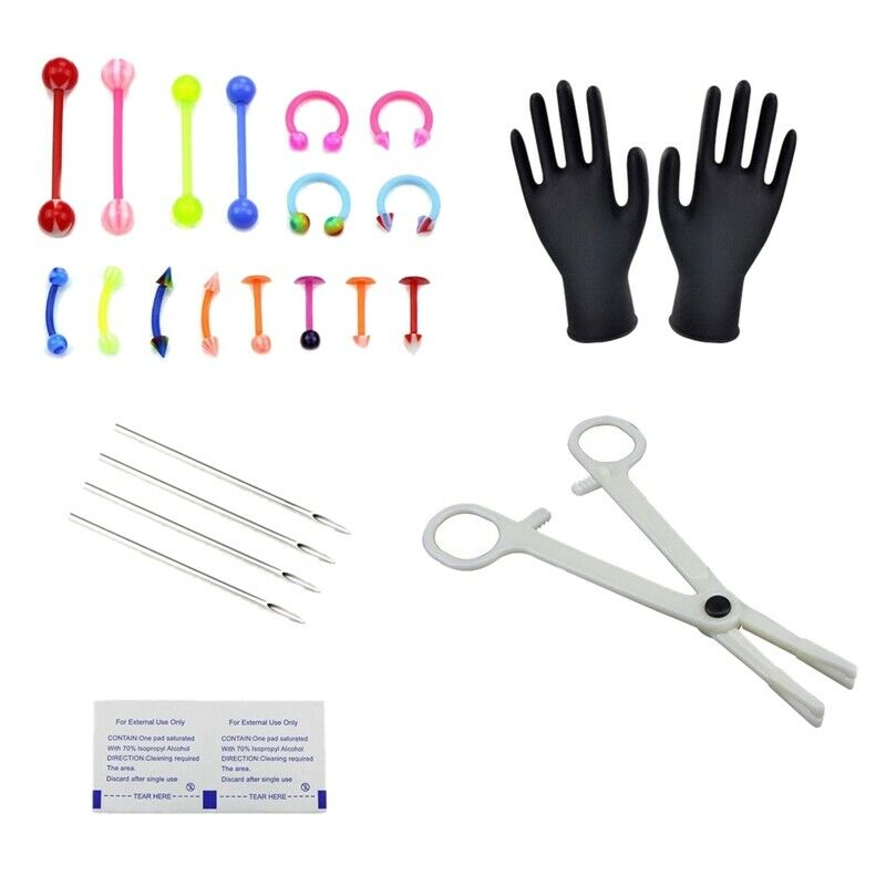 Beginner Perforation Kit Ear Lips Nose Body Jewelry Perforated Pins Punctur D9S3