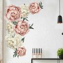 1Pc Pink Peony Flower Blossom Wall Stickers Kids Art Baby Nursery Decor Mur
