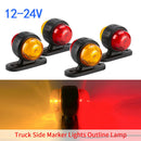 2x Red Amber Corner Side Marker LED Light Outline Lamp Truck Trailer Van Bus Ew