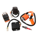 Ignition Coil Solenoid Relay spark Kit fits for Go Kart GY6 50cc 125cc 150cc