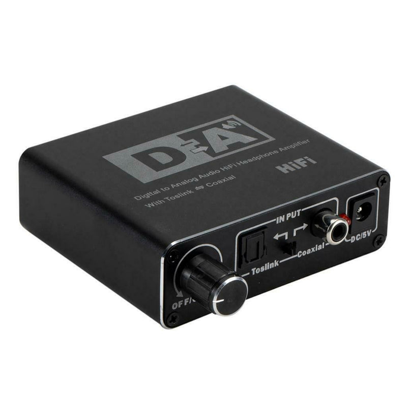 192kHz Digital Optical to Analog Coaxial Toslink RCA L/R 3.5mm Audio Converter