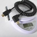 90 Degree Right Angled HDMI to HDMI Stretch Spring Cable for HDTV DVB DVD P