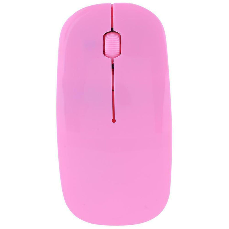 2.4GHz 1,000DPI Ultra-thin 3-Button Wireless Photoelectric Mouse (Pink)