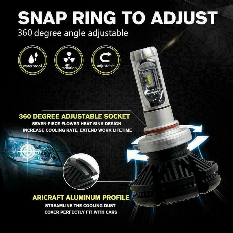 2X H7 100W 8000LM LED Car Headlights Kits Beam Bulbs Hot 6500K Turbo White H6Z2