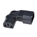 C13 Male to C14 Female 90Degree Left Angled Power Adapter Converter Connector YS