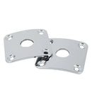 2 Pcs 35MMx35MM Metal Square Guitar Jack Plates JackPlate Cover for LP Elec