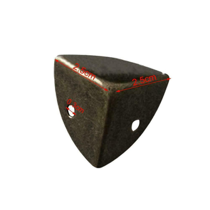 1PCS Metal Box Corner Protectors Edge Guard Protector 26x26x26mm Bronze Ton C0V6
