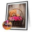 Full Round Drill Diamond Painting 5D DIY Romantic Bear Rhinestone Picture