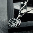 Steel WOLVES NECKLACE FASHION Pirate Amulet Necklace Gift G3B0