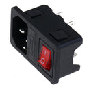Inlet Male Power Socket With Fuse Switch 10A 250V 3 Pin IEC320 C14 ADB Cy