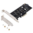 Dual M.2 Pcie Adapter, M2 Ssd Nvme (M Key) Or Sata (B Key) 22110 2280 2260  C7J5