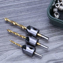 7pcs 3-10mm Drill Bit Set Woodworking Countersink Chamfers Home Tools