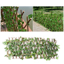 Garden Fence Expandable Faux Ivy Wood Vines Plant for Backyard Outdoor Decor
