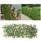 Garden Fence Expandable Faux Ivy Wood Vines Plant for Backyard Outdoor Decor