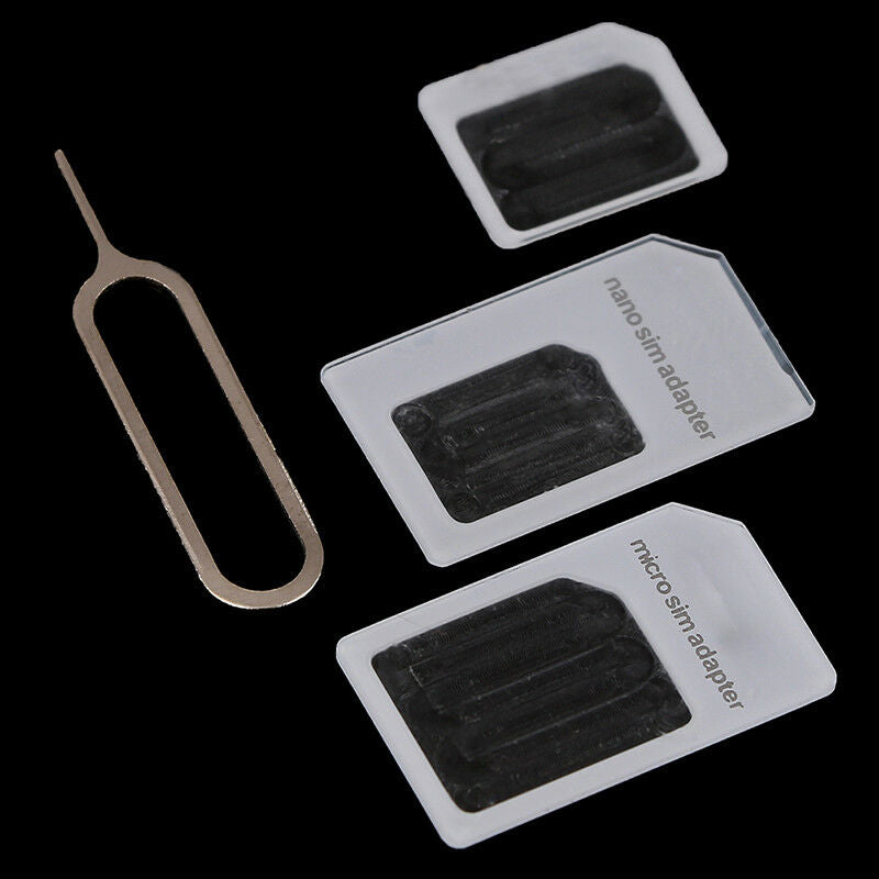 10x 4 in 1 Nano Sim Card to Micro Sim Card & Standard Sim Card Adapter ConvertM&