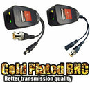 Utp Balun Hd Cat5 To Bnc Video Baluns Transceiver Passive With Power Connec