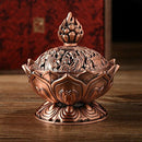Lotus Incense Smoke Cone Aroma Burner Holder Stove Backflow Censer Decor -  I2S5