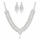 Wedding Jewelry Rhinestone Tassel Bridal Jewelry Set Water Wave Chain Neckl