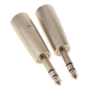 Premium 2 Pieces 6.35mm Mono Male Jack To 3 Pin XLR Male Audio Connector Adapter