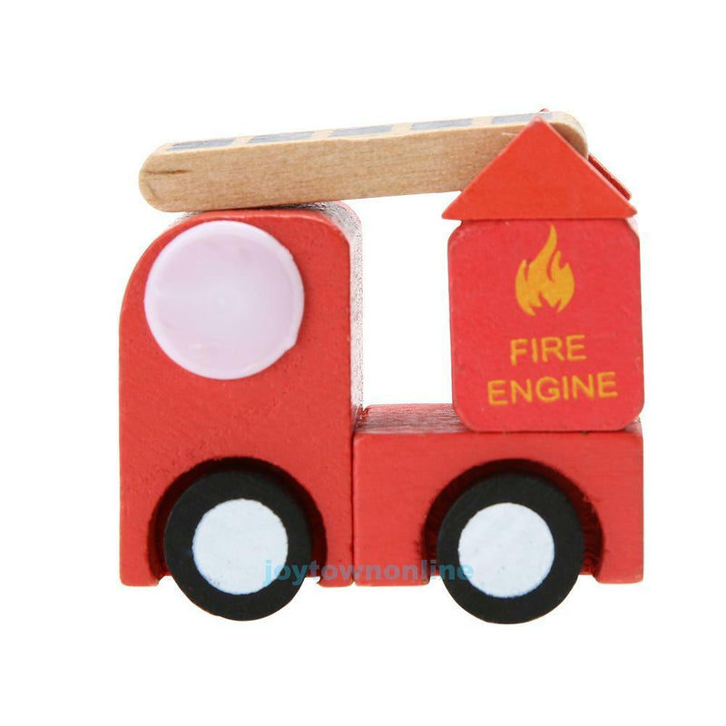 Mini Vehicle Car Wooden Toys Baby Kids Early Learning Educational DevelopmenGift