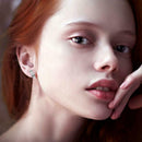 1 Pair Men Women Unisex Stainless Steel Rhinestone Charm Hoop Huggie Earrings