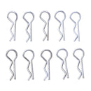 Metal Body Clip Cotter Pins R-Pin for   1/28 RC Car Models, Pack of 10