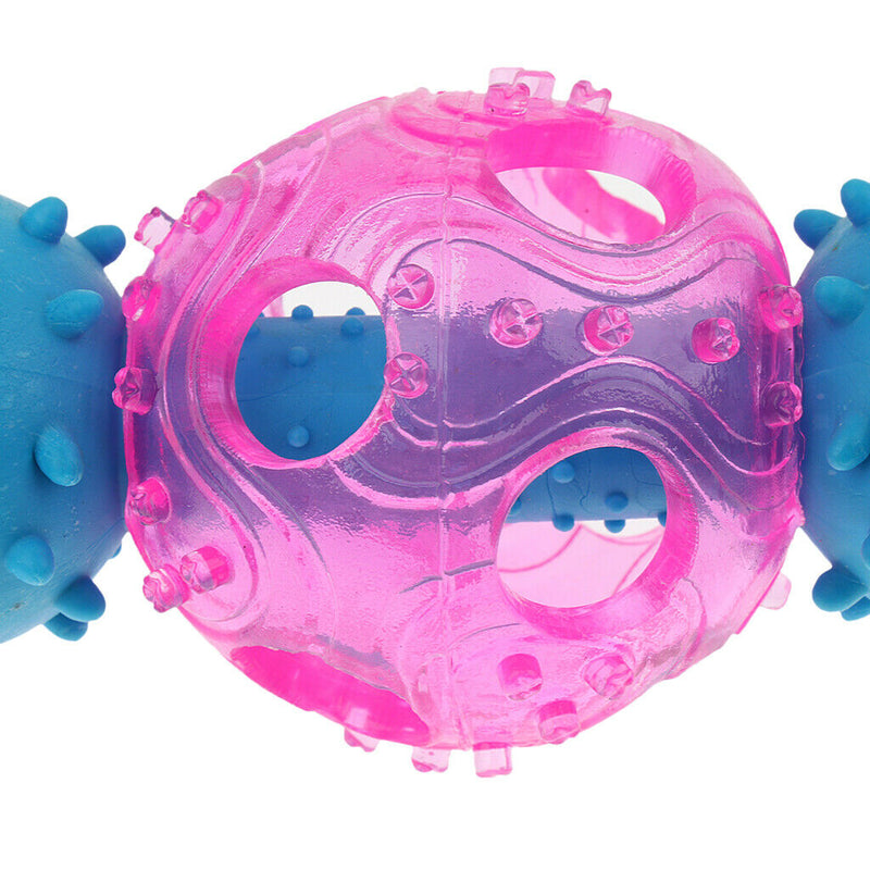 Pet Dog Feeding Barbell Food Leaking Dogs Training Playing Toys Great Gifts